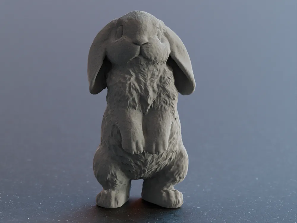 Cute easter Bunny Rabbit hanging ears sculpture1.webp