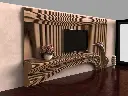 Parametric Wooden Wall Decor TV004 /TV unit/ CNC files for cutting