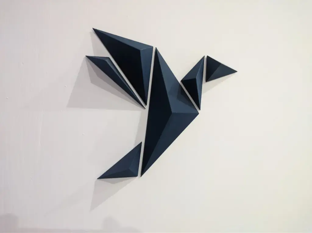 Origami Crane Geometric Wall Art 