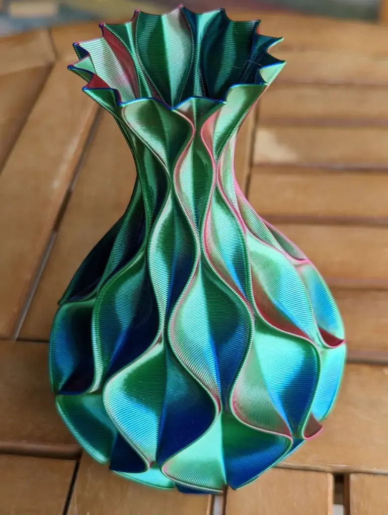 Sinusoidal Ripple Vase Mode Flower Vase 7