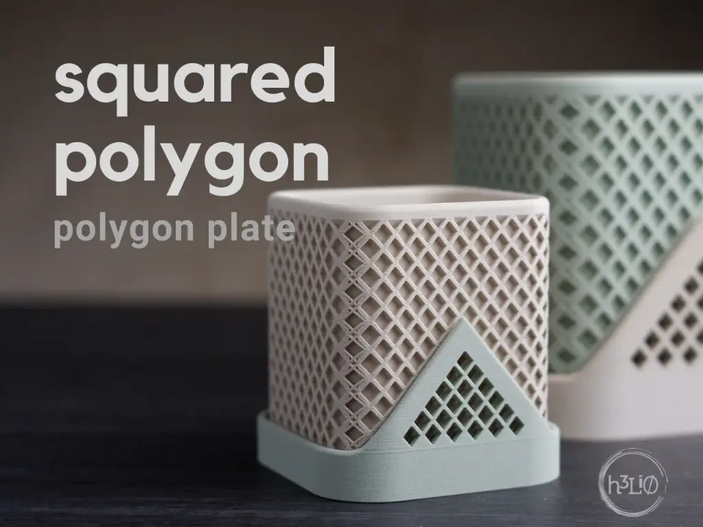 squared polygon planter · polygon plate