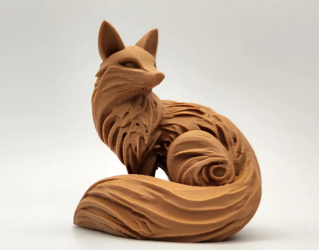 Wood-Carved Fox