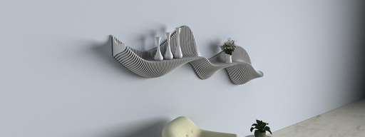 [Parametric Wall Wavy Floating Shelf - Handmade Wooden Floating Shelves - Wavy Shelf with Custom Color Options - Custom Modern Home Decor ART] Parametric Wall Wavy Floating Shelf - Handmade Wooden Floating Shelves - Wavy Shelf with Custom Color Options - Custom Modern Home Decor ART