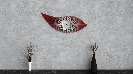 [Parametric Wavy Wooden Wall Decor 63 / Clock Design / Digital files for CNC cutting machines] ديكور جداري راقٍ