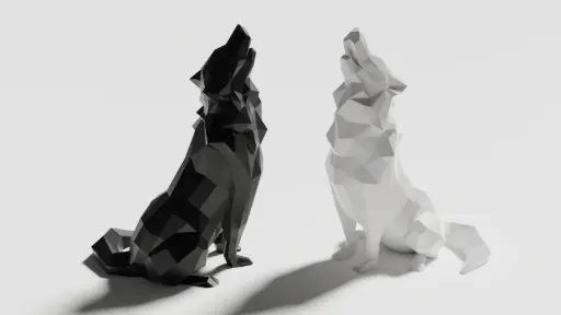 [Low Poly Howling Wolf 2.0 (Decoration)(No Supports!) FIXED] Low Poly Howling Wolf 2.0 (Decoration)(No Supports!) FIXED