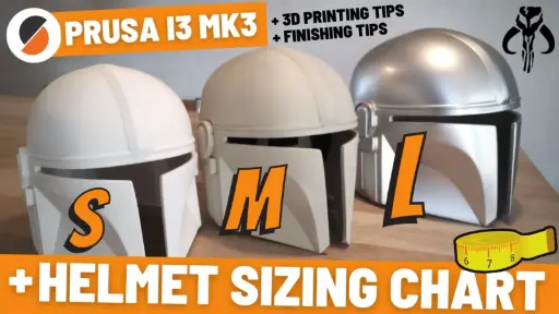 [How to print the Mandalorian helmet - size S, M, L and 3D print settings] How to print the Mandalorian helmet - size S, M, L and 3D print settings