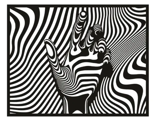 [Hand ] Wolf Wall Art #5