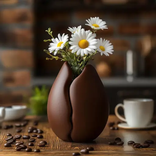 [Coffee Bean Vase] قطعة ديكور فنية