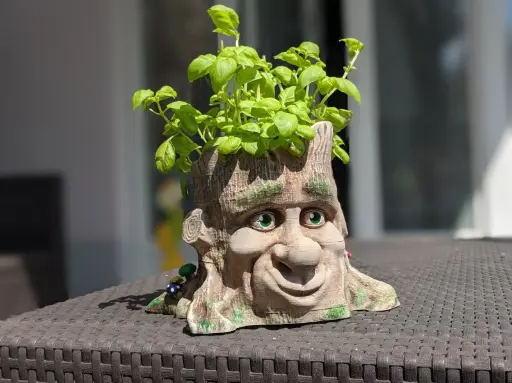 [Cartoon-Style Tree Face Planter ] قطعة ديكور فنية