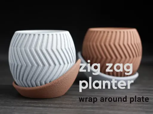 [zig zag planter · wrap around plate ] zig zag planter · wrap around plate 