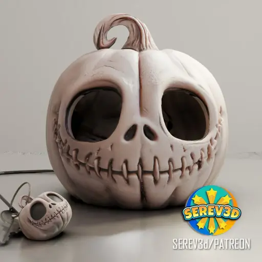 [Jack Skellington Pumpkin - SEREV3d] زخرفة فنية راقية