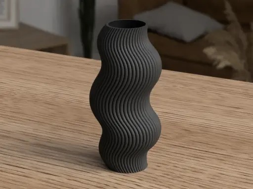 [Modern Wavy Vase] عمل فني ديكوري