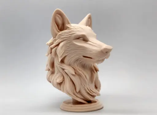 [Wolf Bust on Pedestal] مجسم ذئب فني