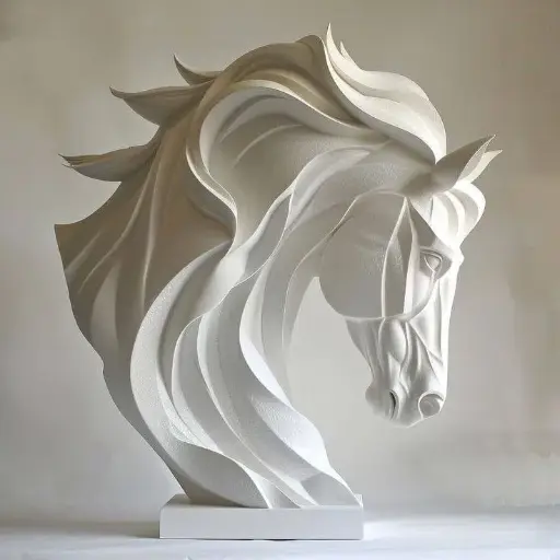 [Tête de cheval – Sculpture réaliste 3D] Tête de cheval – Sculpture réaliste 3D