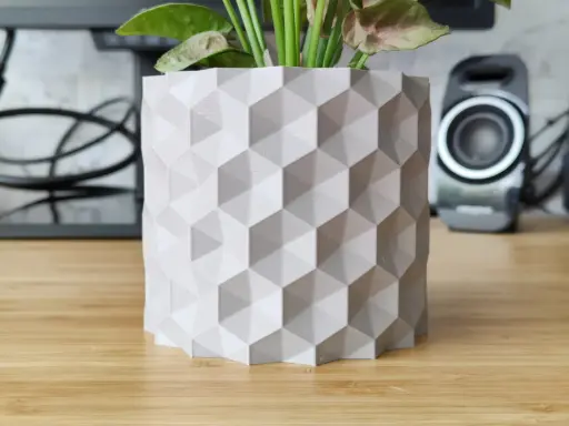 [Inverted Hexagonal Plant pot and Planter - Vase mode] مجسم فني حديث