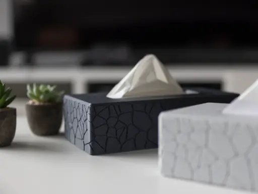 [Tissue Box Cover #1 - curved Stone Pattern] زخرفة فنية راقية