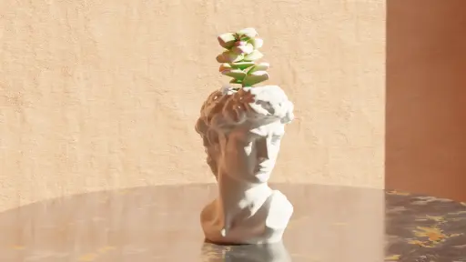 [David (by Michelangelo) Head Pot Plant] إناء زرع