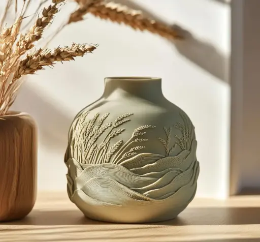 [Wheatfield Vase] قطعة 3D فاخرة
