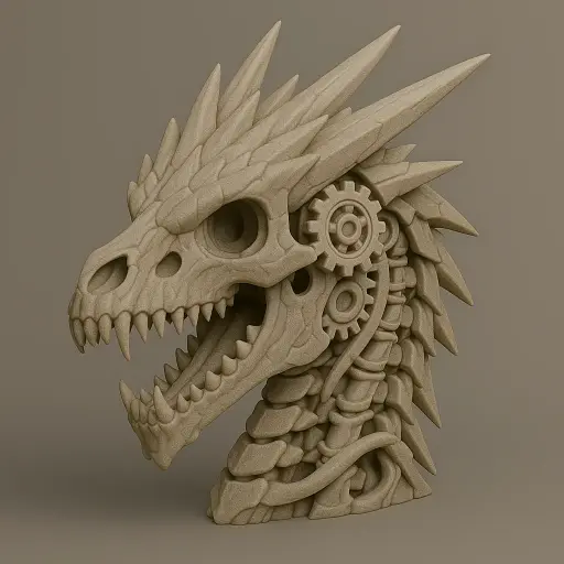 [Dragon Mecha Head Skeleton ] مجسّم - ديناصور هيكل عظمي