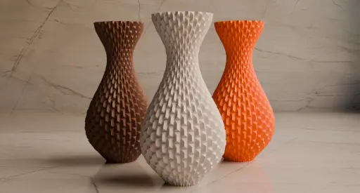 [vase with rectangular pattern ] إناء زهور راقٍ