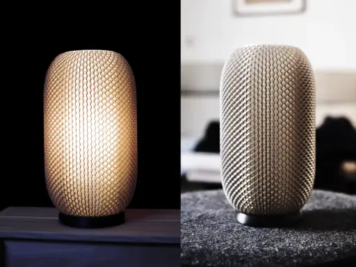 [Pine Cone Table Light] vase with rectangular pattern 