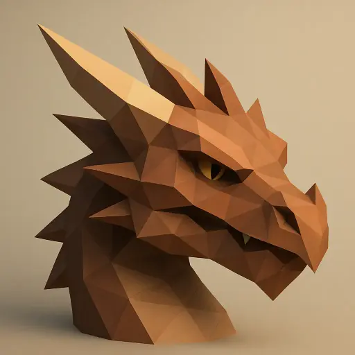 [Dragon head low poly ] Dragon head low poly 
