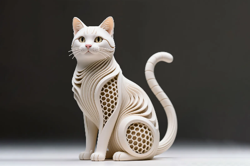 [Cat, Hexa Sculpture] قطة الهيسكا