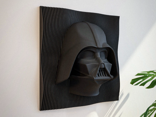 [Darth Vader 3D Layered Wall Art – Star Wars Decor] لوحة فنية جدارية ثلاثية الأبعاد من دارث فيدر
